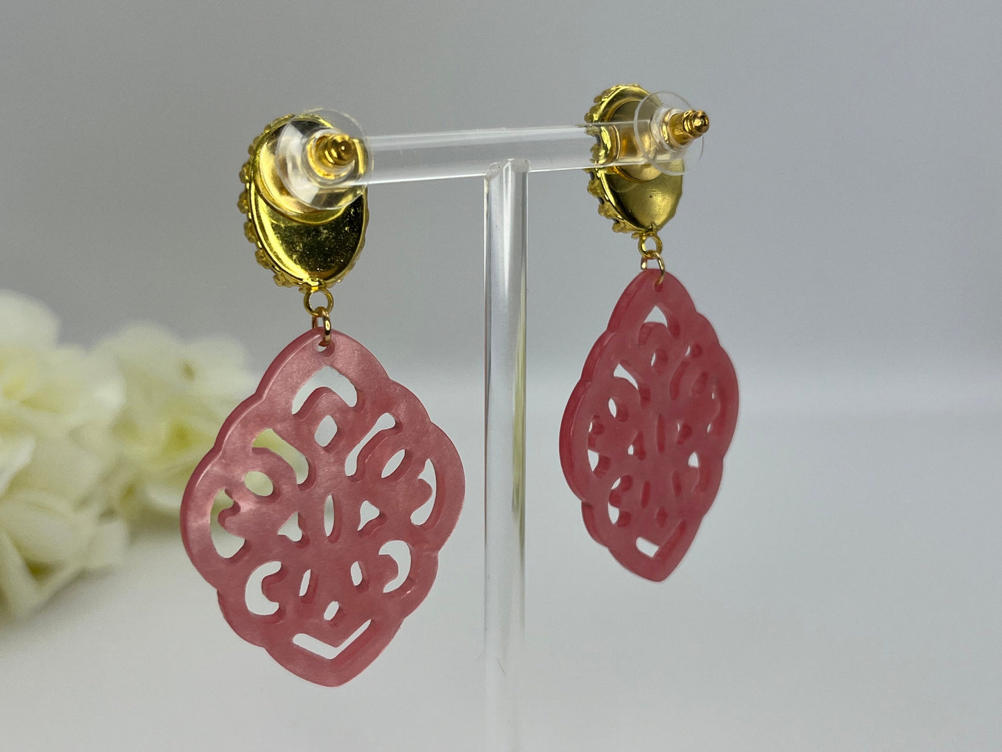 Ornamentohrringe Rosa Pflaume - Laury goes Marrakesh